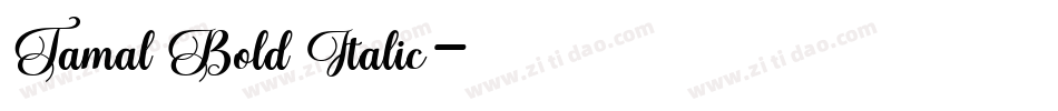 Tamal Bold Italic字体转换